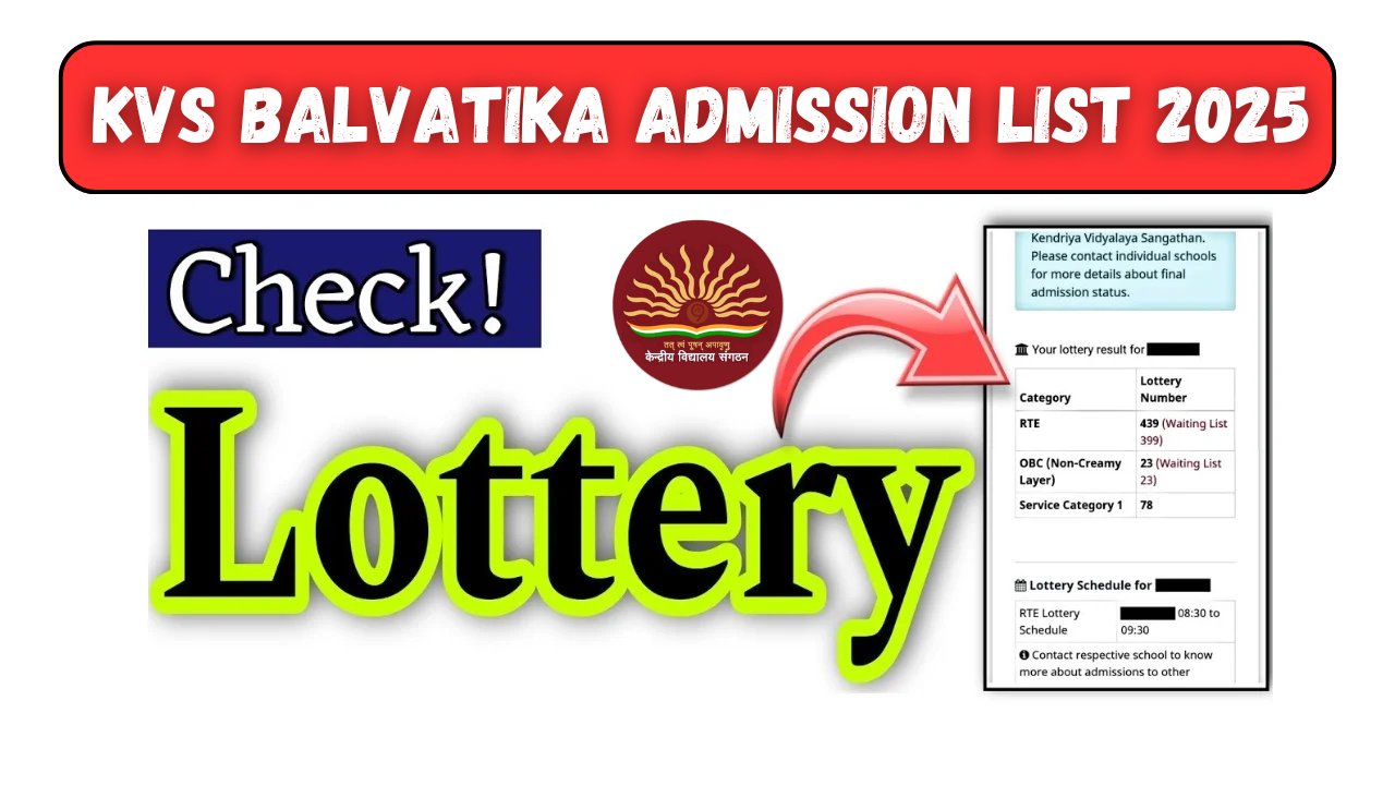 KVS Balvatika Admission List 2025